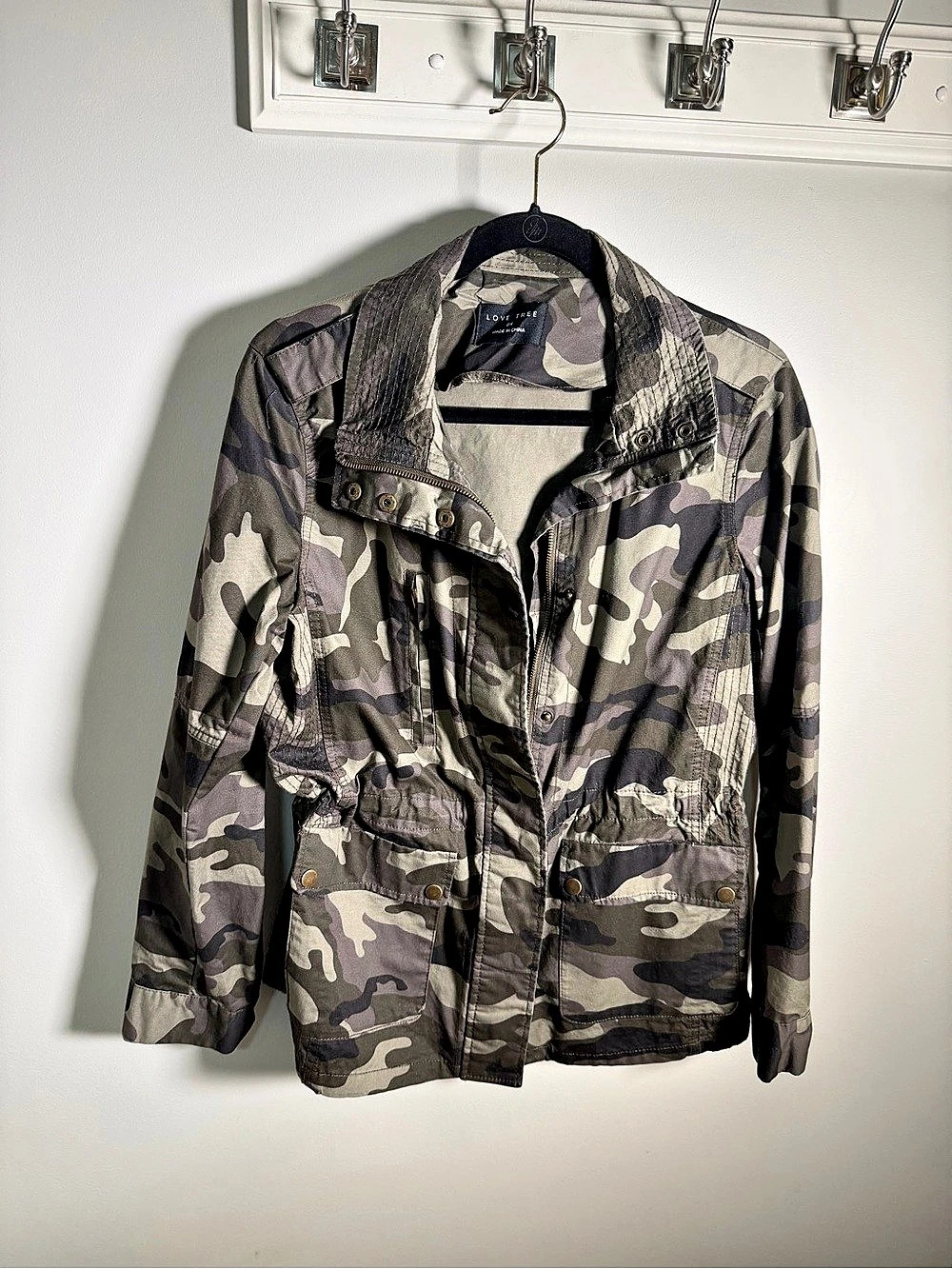 Love Tree Camo Cargo Jacket Camo Utility Jacket 2X like new!